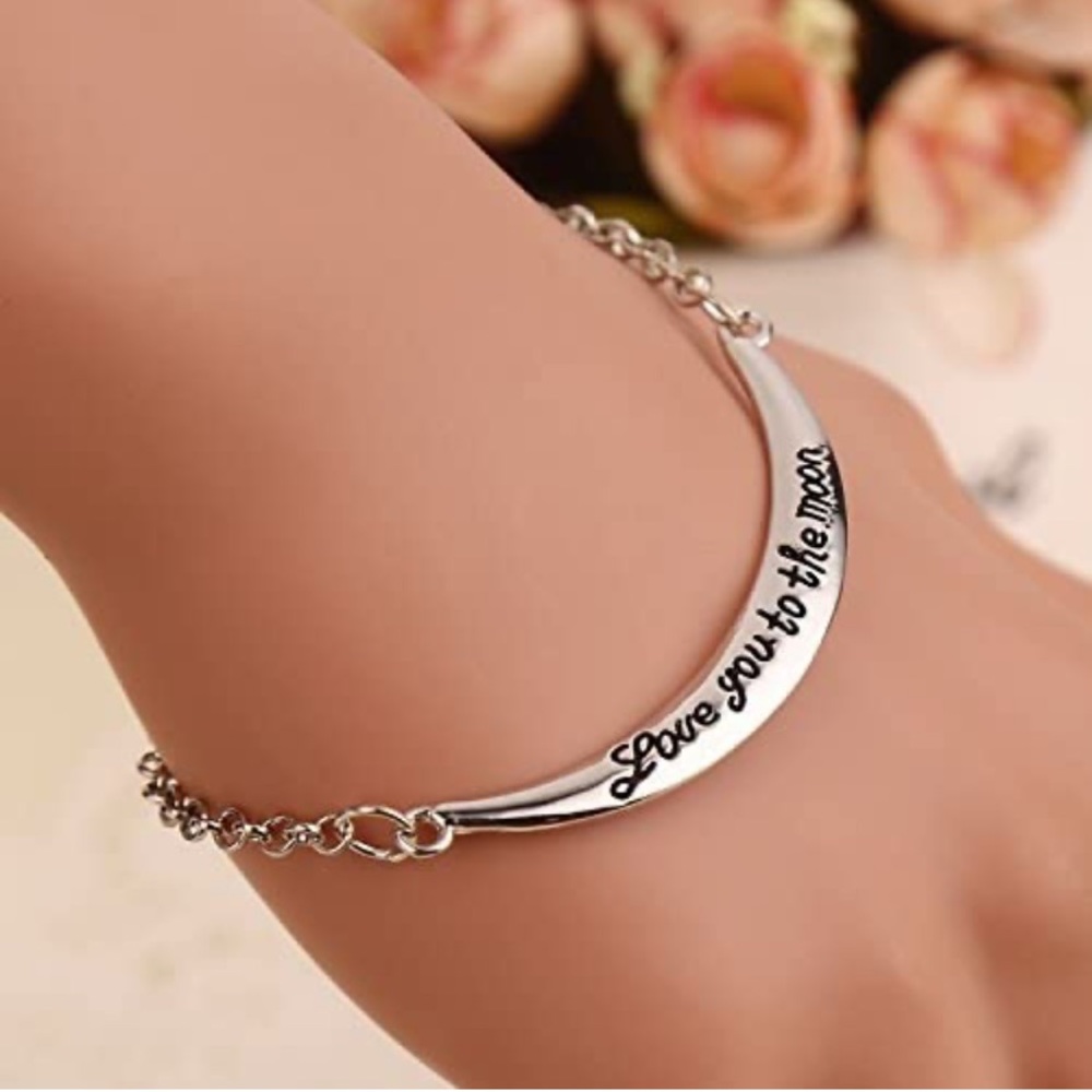 🆕 Luvalti “I Love You to The Moon” Pendant Bracelet - Romantic Jewelry Gift…..